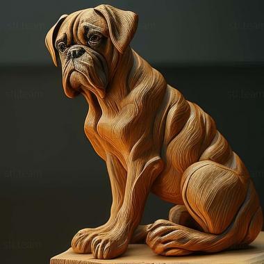 3D model German boxer dog (STL)